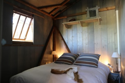 Cabin Lodge Wood Standard 38m² - 2 bedrooms - sheltered terrace 8m² + TV — 5