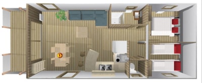 Sweetflower Confort 43m² - 2 bedrooms - TV + Half-covered terrace 11m² — 9