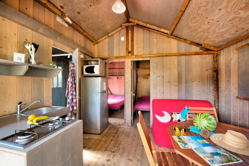 Cabane Lodge Bois Standard Sur Pilotis 38M² - 2 Chambres - Terrasse Couverte De 8M² + Tv
