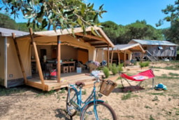 Accommodation - Cotton Cabin Comfort 35M² - 3 Bedrooms - Terrace 11M² + Tv - Flower Camping Le Bel Air