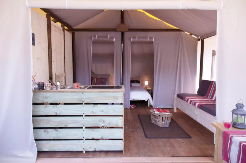 Cabane Lodge Standard Sur Pilotis 34M² - 2 Chambres - Terrasse Couverte De 10M²