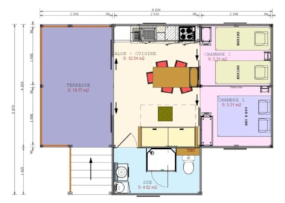 Cosyflower Premium 38m² - 2 bedrooms + TV + sheets + towels + 11m² semi-covered terrace — 8