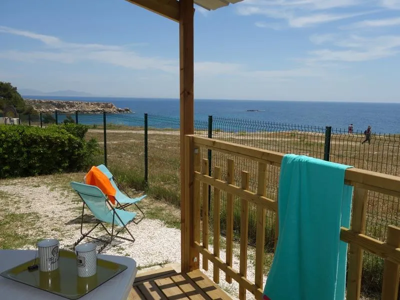 Mietunterkunft - Mobilheim ~32M²  Meerblick - 3 Zimmer + Klimaanlage - Camping Les Mouettes