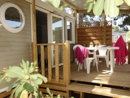 Huuraccommodatie(s) - Stacaravan ~18M² - 1 Kamer + Airconditioning - Camping Les Mouettes