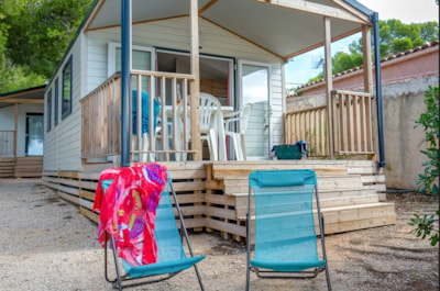Mobile home ~28m² - Seaview - 2 bedrooms + air-conditioning