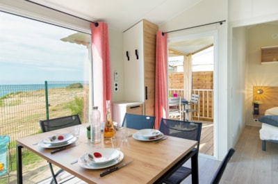 Mobile home ~32m² PRIVILEG - Facing the sea - 3 bedrooms + air-conditioning