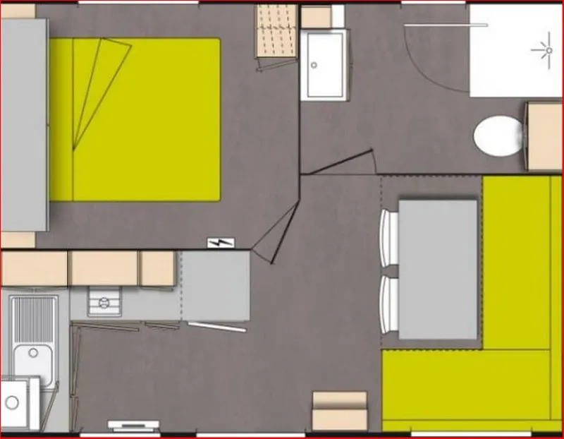 Mobil-Home - Vue Mer - 1 Chambre + Climatisation