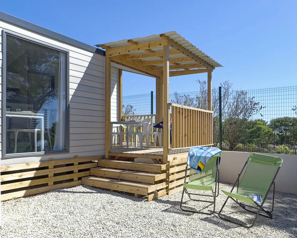 Location - Mobil-Home ~27M² - Vue Partielle Mer - 2 Chambres + Climatisation - Camping Les Mouettes