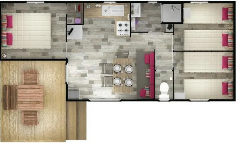 Mobil-Home ~32M² Face À La Mer - 3 Chambres + Climatisation