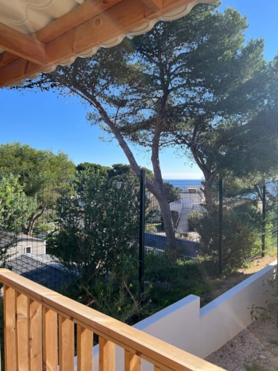Mobile home ~27m² - partial sea view - 2 bedrooms + air-conditioning