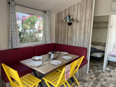 Mobile-home ~26m² - 2 bedrooms + air-conditioning