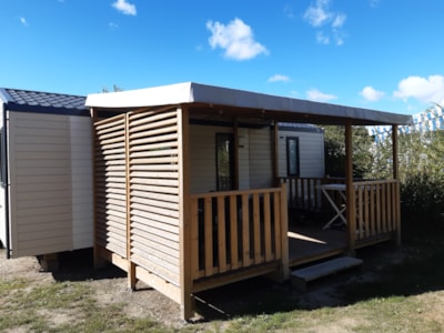 Mobile-home authentique 27m² (2 bedrooms) half-covered terrace — 2