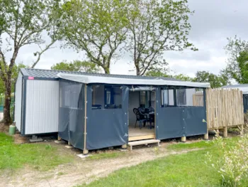 Mietunterkunft - Mobilhome Trio Premium 40M² Jacuzzi (3 Schlafzimmer) Überdachte Terrasse - Camping les Brillas