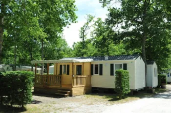 Mietunterkunft - Mobilheim Confort 33M² - 3 Zimmer + Überdachte Terrasse + Tv - Flower Camping La Canadienne