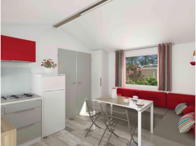 Mobile home CONFORT 28m² - 2 bedrooms + sheltered terrace + TV — 2