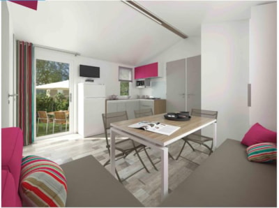 Mobile home PREMIUM 33m² - 3 bedrooms + terrace + TV + dishwasher + sheets + towels — 3