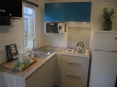 Mobil-Home PREMIUM CLIM 28m² - 2 bedrooms + TV + semi-covered terrace + linen + towels — 3