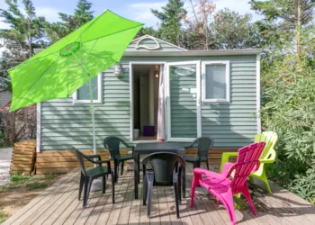 Mietunterkunft - Gamme Eco 2 Zimmer + Überdachte Terrasse - CAMPING LA GARENNE
