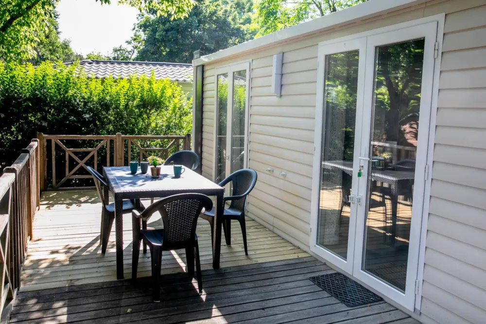 Location - Gamme Premium 2020 | Mobilhome 34M² , Clim, 2 Ch, Tv Terrasse+Plancha - CAMPING LA GARENNE