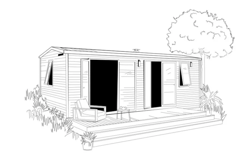 Mobil-Home Premium 2023 2 Ch Clim+ Plancha + Wifi