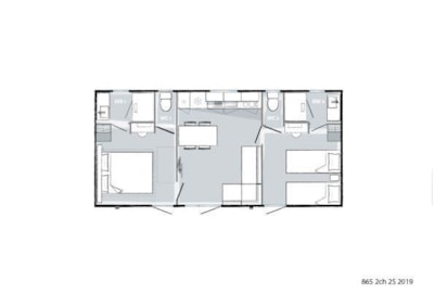 Mobile home ORANGER Premium (2 bedrooms) 33m2 - sheltered terrace 19m² + TV + air-conditioning — 7