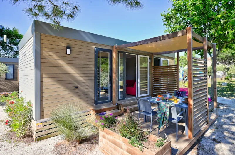 Mobil-Home Oranger Premium 33M2 (2 Chambres) Terrasse Couverte 19M2- 2 Sdb + Lv + Tv + Climatisation