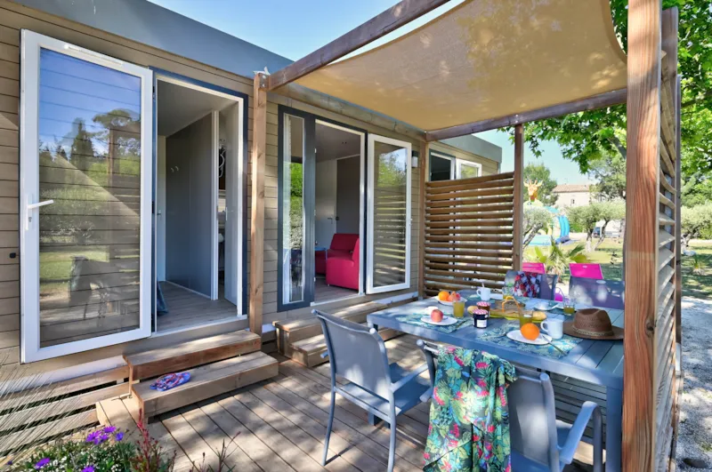 Mobil-Home Oranger Premium 33M2 (2 Chambres) Terrasse Couverte 19M2- 2 Sdb + Lv + Tv + Climatisation