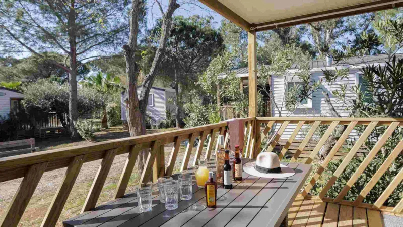 Mobil-Home Hibiscus Premium 32M² (2 Chambres) - Terrasse Couverte 8 M² - Tv - Lv - Climatisation