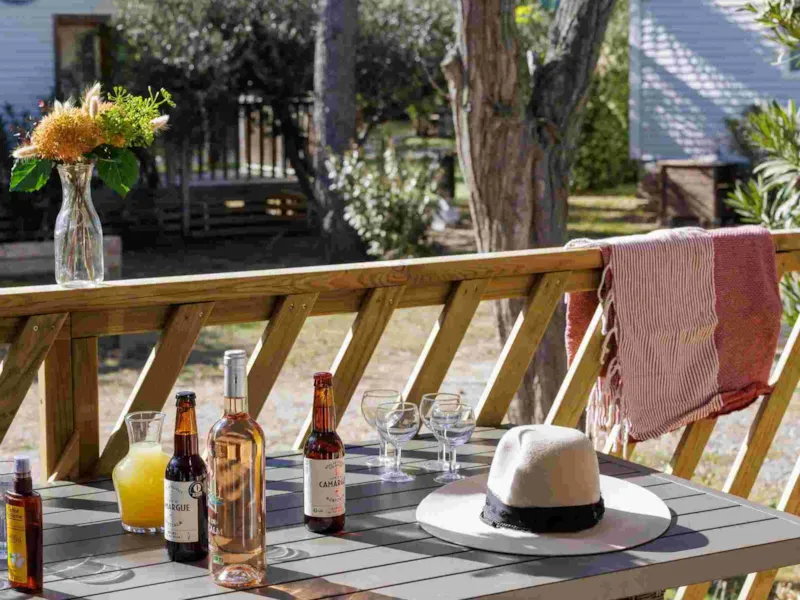 Mobil-Home Hibiscus Premium 32M² (2 Chambres) - Terrasse Couverte 8 M² - Tv - Lv - Climatisation