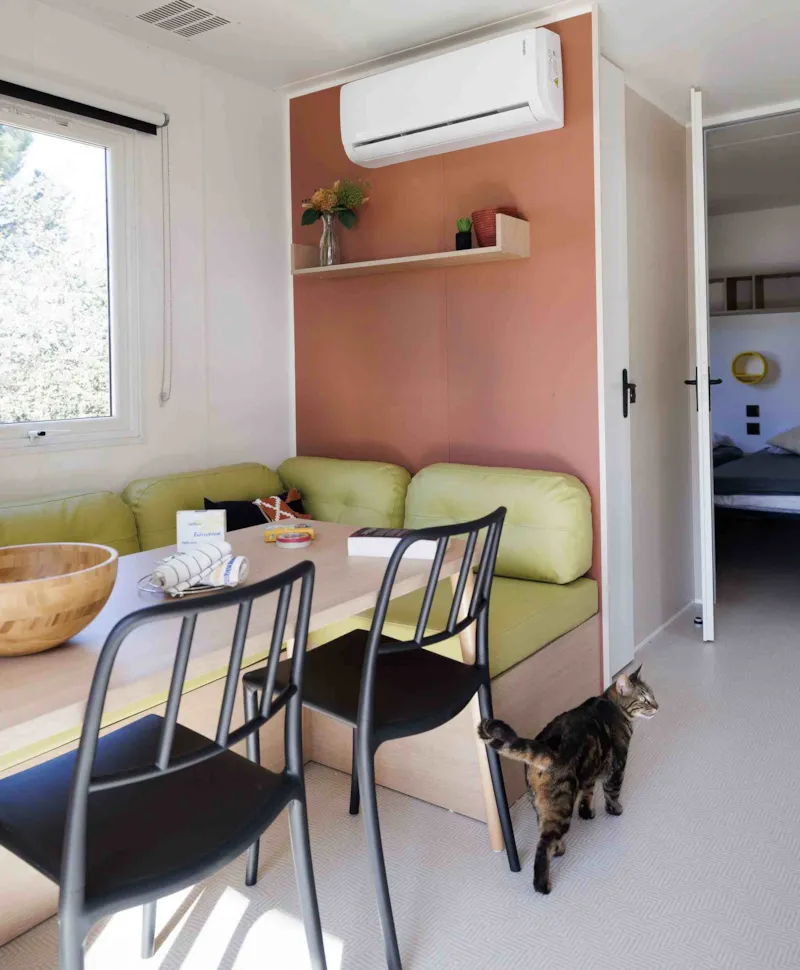 Mobil-Home Hibiscus Premium 32M² (2 Chambres) - Terrasse Couverte 8 M² - Tv - Lv - Climatisation