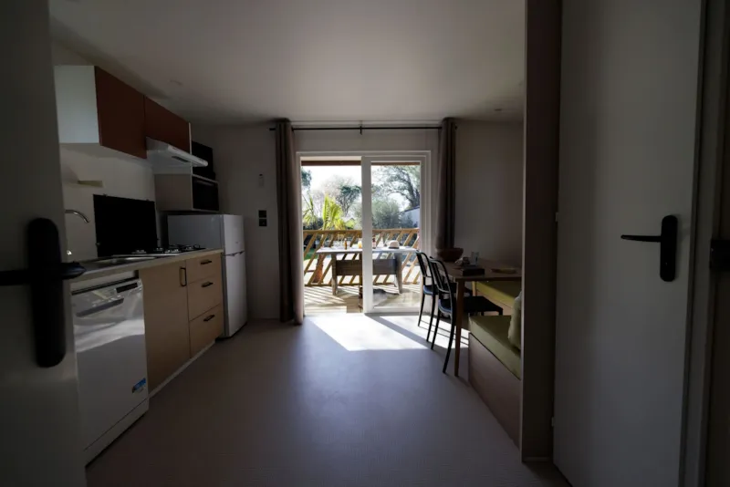 Mobil-Home Hibiscus Premium 32M² (2 Chambres) - Terrasse Couverte 8 M² - Tv - Lv - Climatisation