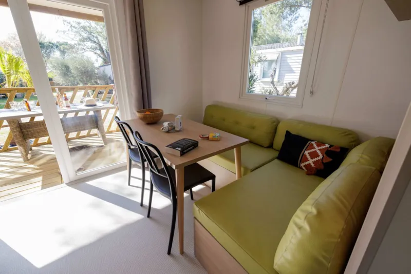 Mobil-Home Hibiscus Premium 32M² (2 Chambres) - Terrasse Couverte 8 M² - Tv - Lv - Climatisation