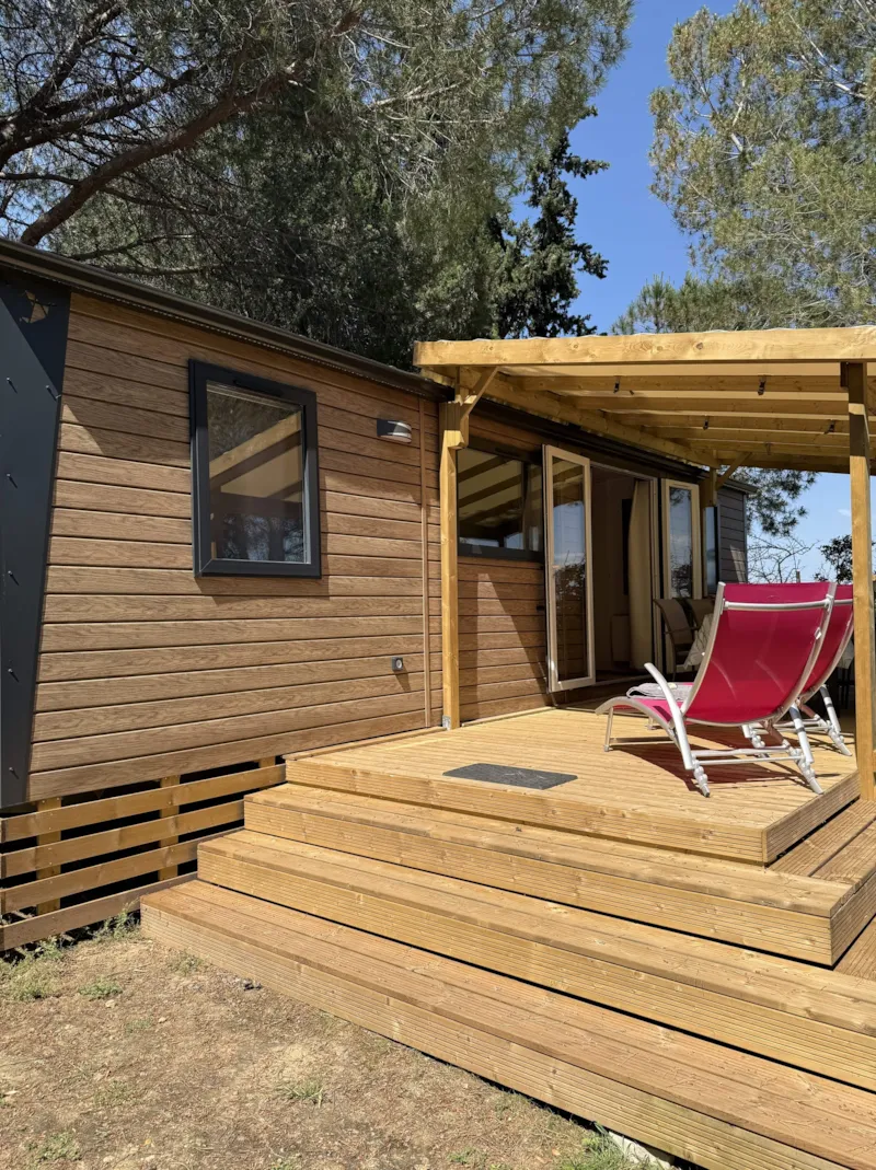 New -Mobil-Home Tamaris Premium (3 Chambres) 35M2 - Terrasse Couverte  19M2+ Lv + Tv + Climatisation