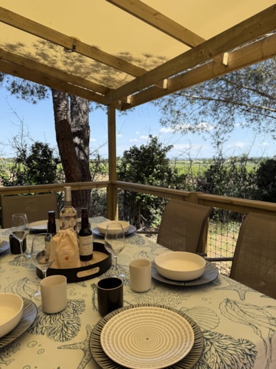 NEW -Mobile home TAMARIS Premium (3 bedrooms) 33m2 - sheltered terrace 19m² + TV + air-conditioning — 7