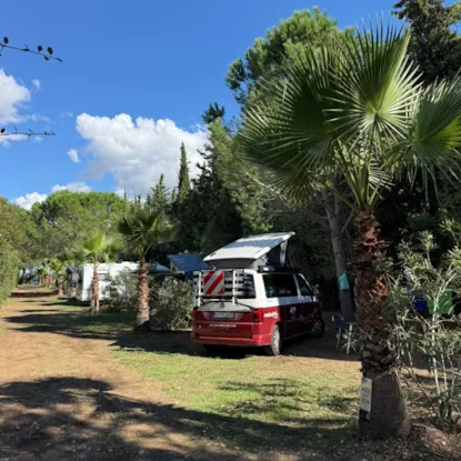 Parcela Privilège (Tienda, Caravana, Autocaravana / 1 Coche / Electricidad 10A)