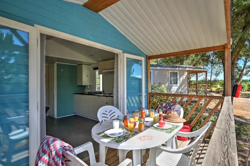 Mobil-Home Romarin Confort 32M² (2 Chambres)+ - Terrasse Couverte 8 M² - Tv + Climatisation