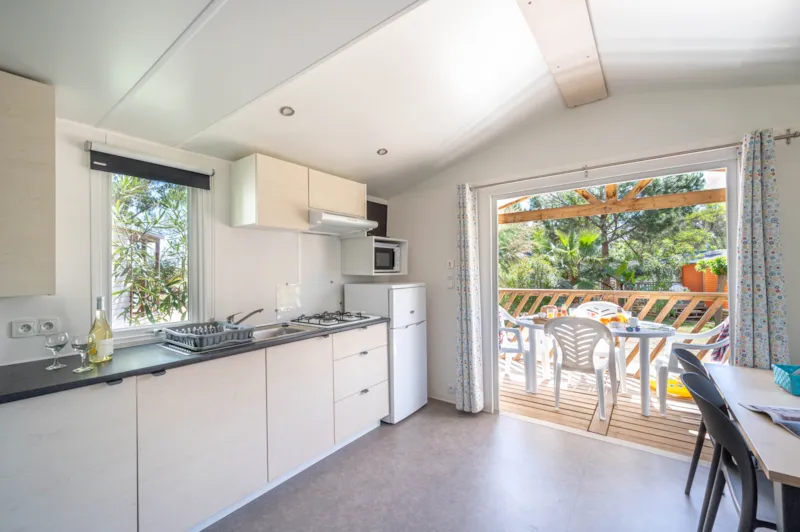 Mobil-Home Romarin Confort 32M² (2 Chambres)+ - Terrasse Couverte 8 M² - Tv + Climatisation