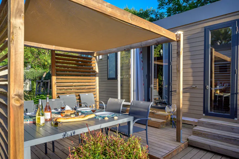 Mobil-Home Laurier Rose Premium (3 Chambres) 33M2 - Terrasse Couverte  19M2+ Lv + Tv + Climatisation