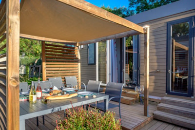 Mobile home LAURIER ROSE Premium (3 bedrooms) 33m2 - sheltered terrace 19m² + TV + air-conditioning — 2