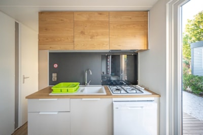 Mobile home LAURIER ROSE Premium (3 bedrooms) 33m2 - sheltered terrace 19m² + TV + air-conditioning — 5