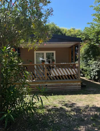 Huuraccommodatie(s) - Stacaravan Hibiscus Premium 32M² (2 Slaapkamers) - Overdekt Terras 8M² - Televisie - Aircondition - Flower Camping Le Mas de Mourgues