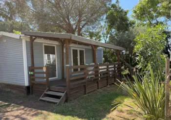 Huuraccommodatie(s) - Stacaravan  Lavande Confort 29M² (2 Slaapkamers) - Overdekt Terras  16M² - Tv + Airconditioning - Flower Camping Le Mas de Mourgues