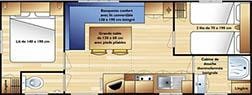 Mobilhome AZUR  24 m² (2 bedrooms)