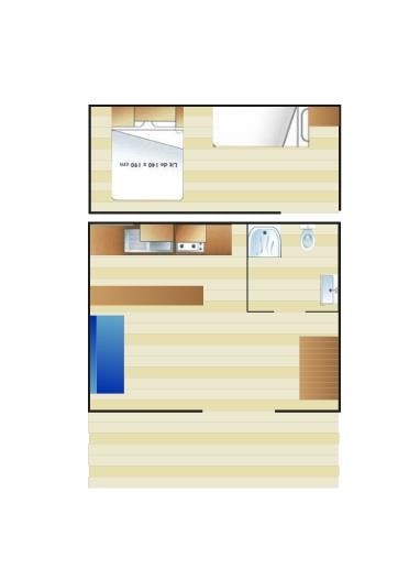 Studio CIGALOU 32 m² ( mezzanine 10 m²)