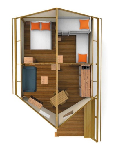 Lodge CANNELLE 21m² (2 bedrooms)
