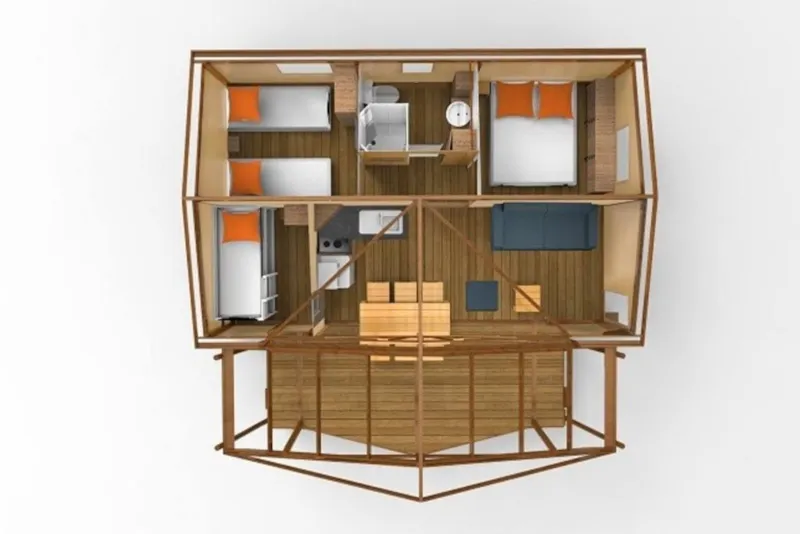 Lodge Cotton 32M2  6/8 P (3 Chambres)