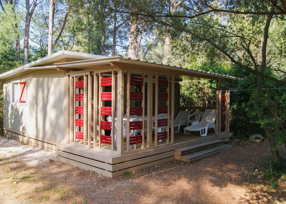 Location - Chalet Vega 32M² (2 Chambres), Canapé Lit Dans Le Salon - Camping Le BeauVezé ****