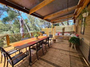 Mietunterkunft - Cottage Cote Jardin 40M² (3 Zimmer) - Camping Le BeauVezé ****