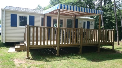 Mobilhome Confort 33,5 m² 3 bedrooms + Half-covered terrace