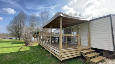 Mobil-Home Premium 33m² (2ch - 4pers) + lave-vaiselle + Clim